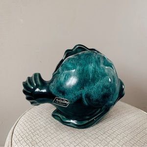 Vintage Wyatt Pottery fish planter/vase